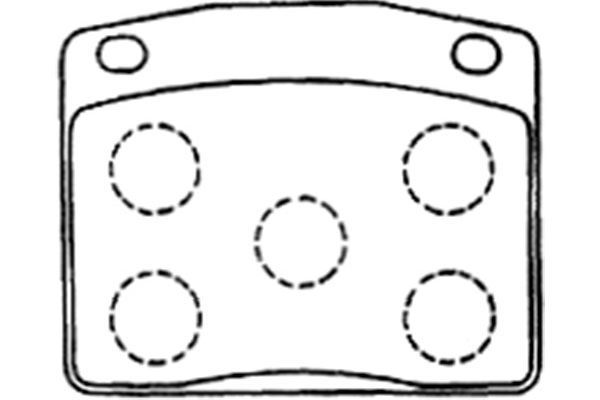 KAVO PARTS Piduriklotsi komplekt,ketaspidur BP-2048